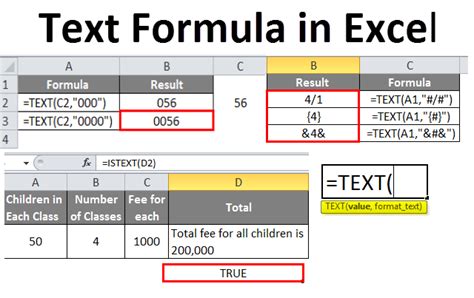 excel formula result to text